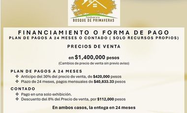 CASA PRIMAVERA  (EN PREVENTA) EN  CONDOMINIO BOSQUE DE PRIMAVERAS