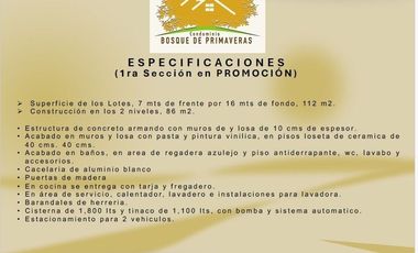 CASA PRIMAVERA  (EN PREVENTA) EN  CONDOMINIO BOSQUE DE PRIMAVERAS