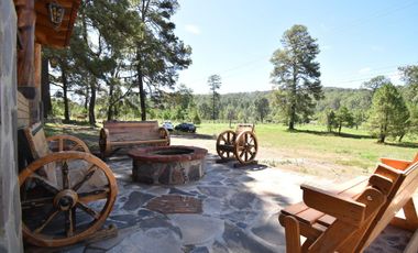 Los Espinos terreno en venta con cabañas en Tapalpa