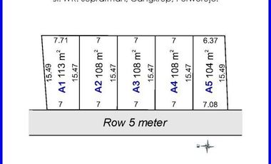 Tanah Murah SHM Timur Alun-Alun Purworejo
