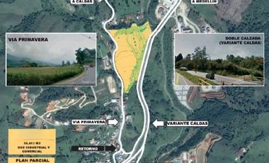 VENTA DE LOTE EN CALDAS, COMERCIAL E INDUSTRIAL.