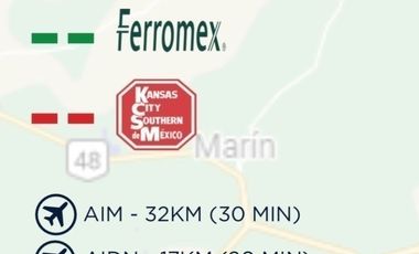 Terreno Industrial  en venta en El Carmen Nuevo Leon.