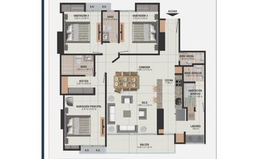 VENTA DE  APARTAMENTOS DEL  PROYECTO MEDITERRANEAN PLACES - MONTERA