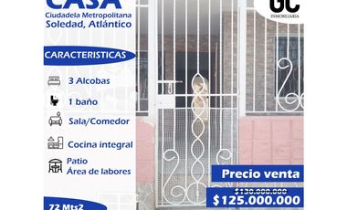 se vende casa Ciudadela metropolitana