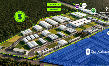 Terreno industrial en venta Mérida Yucatán, Cinco Park Ciudad Industrial