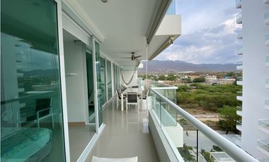 Apartamento amoblado en primera línea de playa