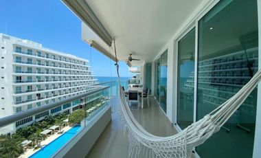 Apartamento amoblado en primera línea de playa