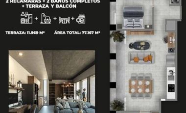 Departamentos en Preventa en QALINA en Colonia Americana (Entrega Julio 2025)
