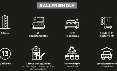Departamentos en Preventa en QALINA en Colonia Americana (Entrega Julio 2025)