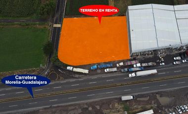 TERRENO EN RENTA EN MORELIA, ZONA TARÍMBARO, CARRETERA MORELIA – SALAMANCA.