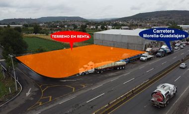 TERRENO EN RENTA EN MORELIA, ZONA TARÍMBARO, CARRETERA MORELIA – SALAMANCA.