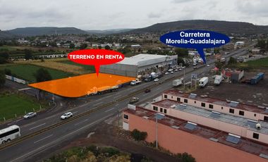 TERRENO EN RENTA EN MORELIA, ZONA TARÍMBARO, CARRETERA MORELIA – SALAMANCA.