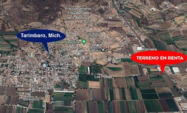TERRENO EN RENTA EN MORELIA, ZONA TARÍMBARO, CARRETERA MORELIA – SALAMANCA.