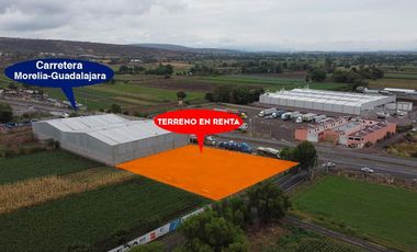 TERRENO EN RENTA EN MORELIA, ZONA TARÍMBARO, CARRETERA MORELIA – SALAMANCA.