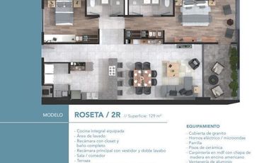 DEPARTAMENTO EN PREVENTA AJIJIC MODELO ROSETA / 2R