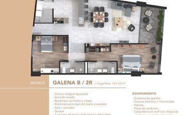 DEPARTAMENTO EN PREVENTA AJIJIC MODELO  GALENA B / 2R