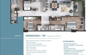 DEPARTAMENTO EN PREVENTA AJIJIC MODELO OBSIDIANA