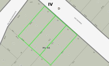 Lotes en venta de 15 x 41.50 m en Mar de cobo
