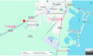 Venta Terreno Ecológico Cancun. El Pedregal 3000m2 1.1 MDP
