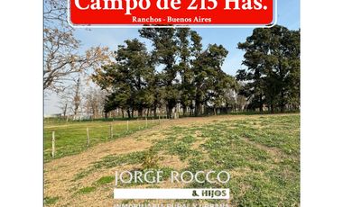 Campo en venta en Ranchos. 215 Has. mixto