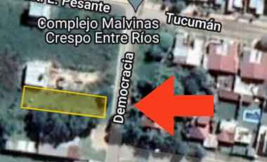 Lote 427 m2 sobre Democracia, Crespo
