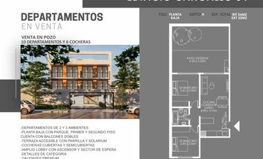 DEPARTAMENTO 2 AMBIENTES EN PLANTA BAJA CON OPCIONAL COCHERA - RAMOS MEJIA