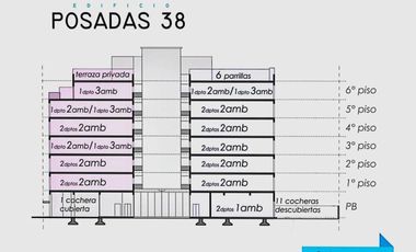 DEPTOS 2 AMBIENTES 98 M2 CON COCHERA Y TERRAZA INDIVIDUAL A ESTRENAR, MORENO