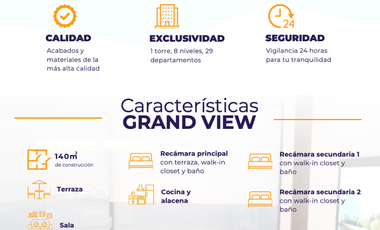 Departamento en Venta en Toluca, Col. Morelos. Modelo GRAND VIEW