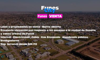 Terreno de 570 m2 en Venta Frente Sur (la mejor orientación) en Funes City