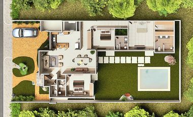 Residencia “Cozumel” de una sola planta con amenidades