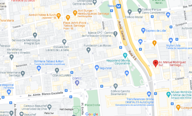 Departamento en Arriendo en ARRIENDO DPTO. DE 1D/1B EN AV MANUEL RODRIGUEZ SUR- SANTIAGO SIN ESTACIONAMIENTO PAGO DE GARANTIA EN 2 CUOTAS.