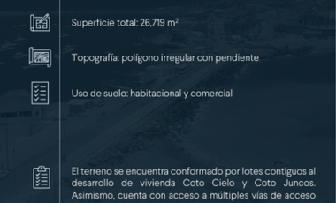 Terreno en Venta, Coto Nubes en Tlajomulco de Zuñiga, Jalisco