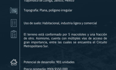 Terreno en Venta, Maranta, Tlajomulco de Zuñiga, Jalisco