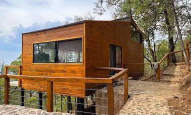 TERRENO CON CABAÑA EN VENTA,  RESIDENCIAL CAMPESTRE EL TIGRE MAZAMITLA