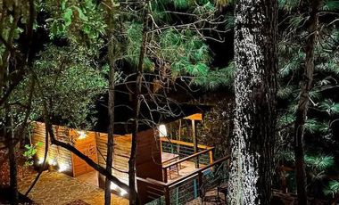 TERRENO CON CABAÑA EN VENTA,  RESIDENCIAL CAMPESTRE EL TIGRE MAZAMITLA