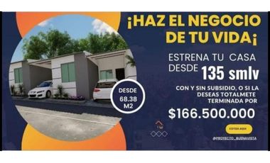 VENTA  CASAS NUEVO PROYECTO  CON O SIN SUBSIDIO EN GIRARDOT  C/MARCA