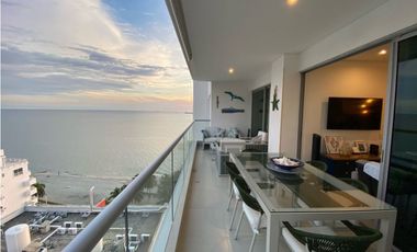 Precioso apartamento amoblado en primera línea de playa