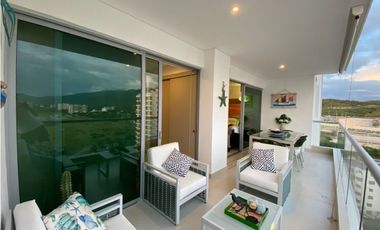 Precioso apartamento amoblado en primera línea de playa