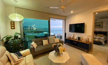 Precioso apartamento amoblado en primera línea de playa