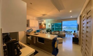 Precioso apartamento amoblado en primera línea de playa