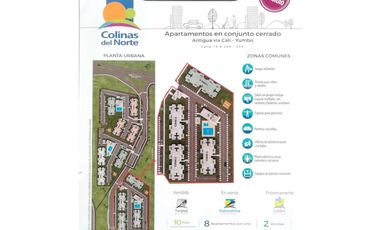 SE VENDE LINDO APARTAMENTO – PROYECTO SOBRE PLANOS COLINAS DEL NORTE