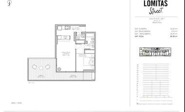 Departamento de 2 ambientes en Las Lomitas Street