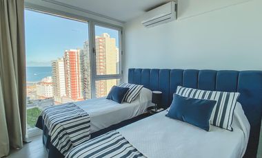 Alquiler por dia departamento 3 ambientes para 4 personas zona La Perla vista al mar