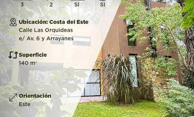 Casa de 5 ambientes en Costa del Este - Calle Las Orquideas 585