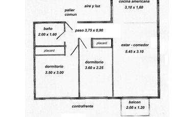 DEPARTAMENTO EN EDIFICIO MODERNO, 3 AMBIENTES CONTRAFRENTE CON BALCÓN, EN EXCELENTE ESTADO! COCHERA CUBIERTA PROPIA