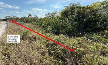Terreno en la playa de San Benito, Yucatán