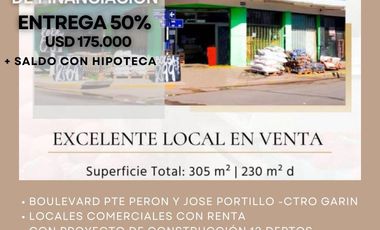 Excelente propiedad comercial, (en Esquina ) en centro de Garin, Bs As   Propiedad 100 % comercial,
