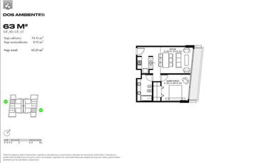 Departamento  2 ambientes a estrenar en Vicente López  - Domus Parque