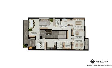 VENTA PISO EXCLUSIVO 4 DORMITORIOS CON PATIO