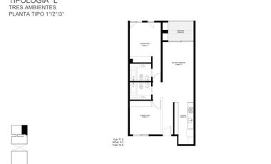 Venta Departamento 3 ambientes a estrenar Tigre centro